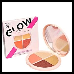 IT Cosmetics Celebrate Glow Face & Eye Palette Makeup Blush Bronzer Highlight